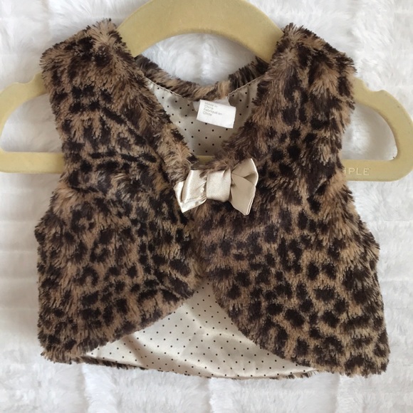 baby leopard vest